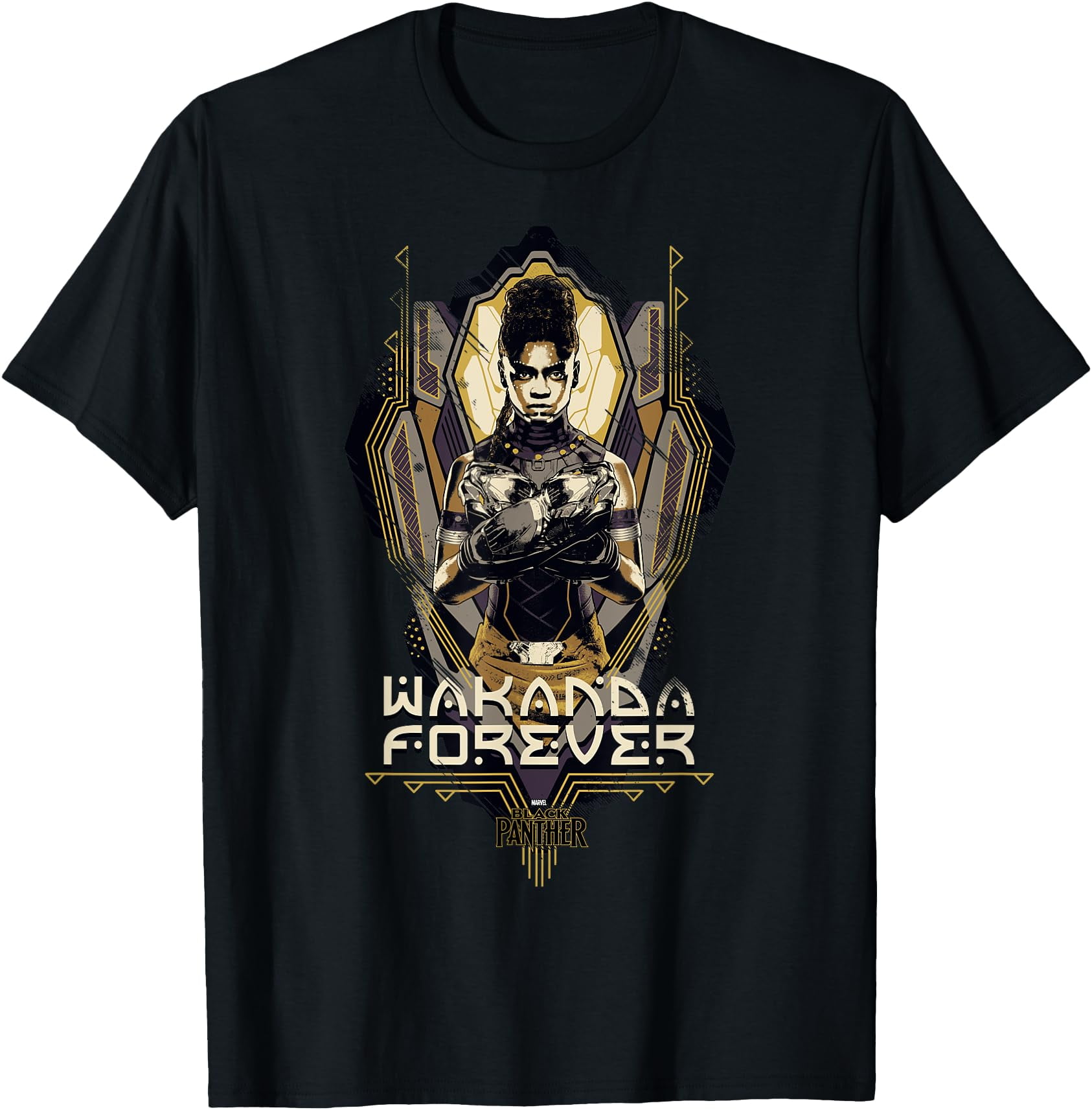 Marvel Black Panther Wakanda Forever Shuri Shield TShirt