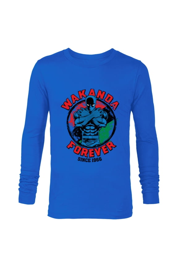 Black Panther Wakanda Forever Since 1966 - Long Sleeve T-Shirt for Men - Customized-Navy