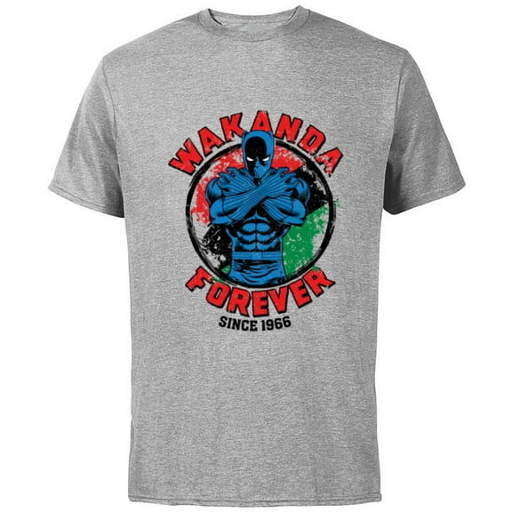 Marvel Black Panther Wakanda Forever Since 1966 - Short Sleeve Cotton T-Shirt for Adults - Customized-Athletic Heather
