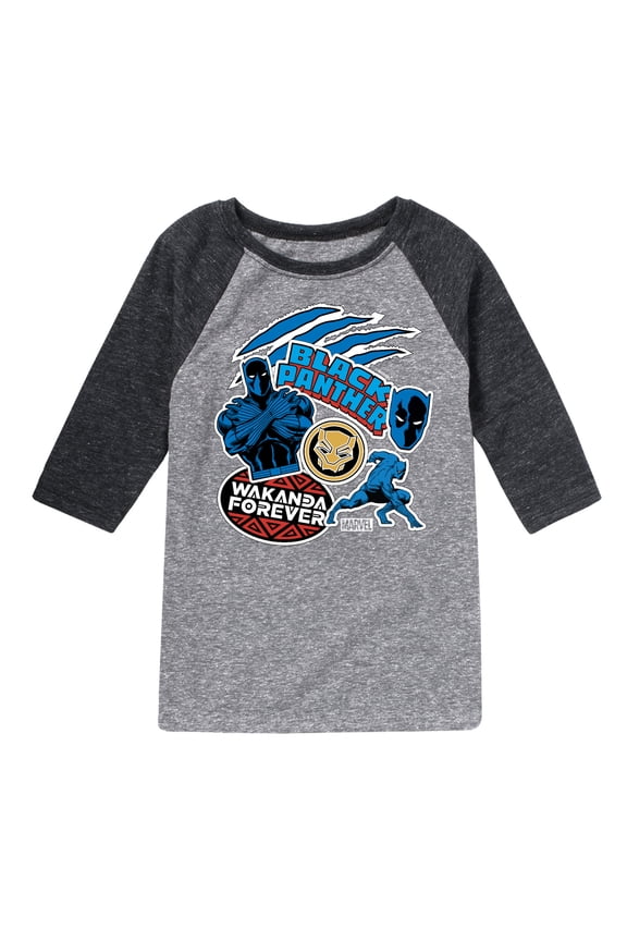 Black Panther - Wakanda Forever Stickers - Toddler and Youth Raglan