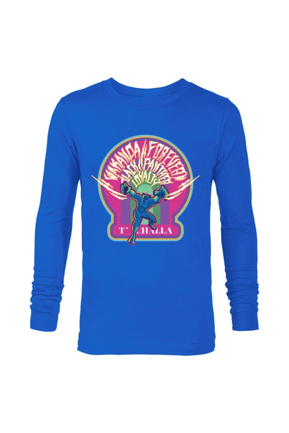 Black Panther Wakanda Forever T’Challa Loyalty Comic - Long Sleeve T-Shirt for Men - Customized-Navy
