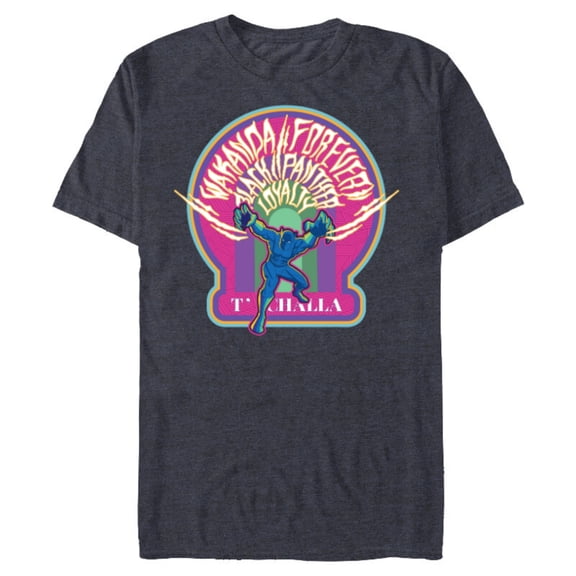 Marvel Black Panther Wakanda Forever T’Challa Loyalty Comic - Short Sleeve Blended T-Shirt for Adults - Customized-Navy Heather