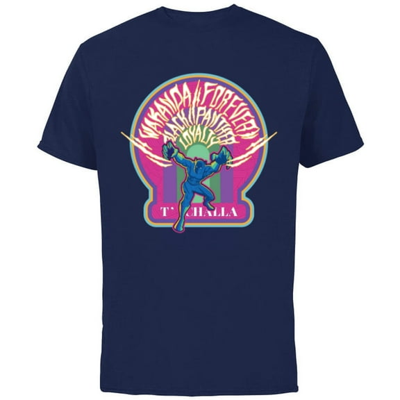 Marvel Black Panther Wakanda Forever T’Challa Loyalty Comic - Short Sleeve Cotton T-Shirt for Adults - Customized-Navy