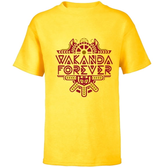 Marvel Black Panther: Wakanda Forever Talokan Title - Short Sleeve T-Shirt for Kids - Customized-Yellow