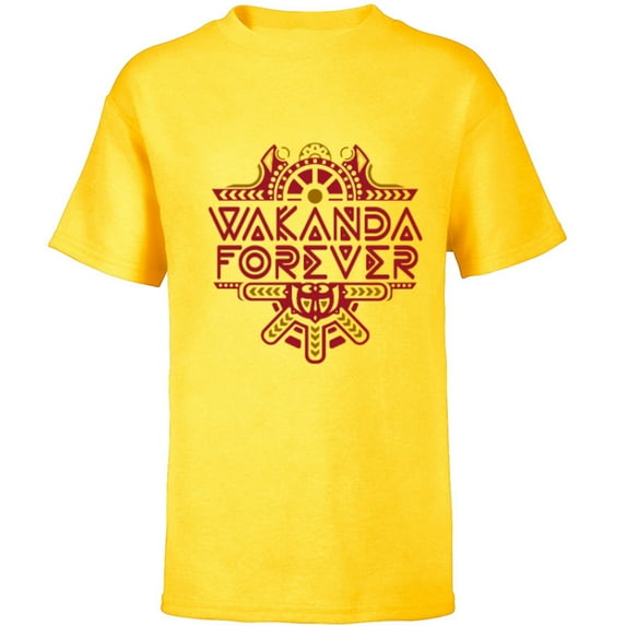 Marvel Black Panther: Wakanda Forever Talokan Title - Short Sleeve T-Shirt for Kids - Customized-Yellow