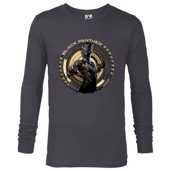 Marvel Black Panther: Wakanda Forever The Panther Lives - Long Sleeve T-Shirt for Men - Customized-Charcoal Heather