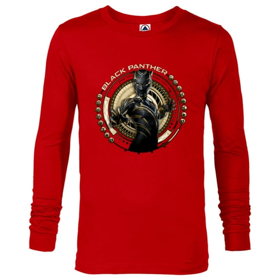 Marvel Black Panther: Wakanda Forever The Panther Lives - Long Sleeve T-Shirt for Men - Customized-New Red