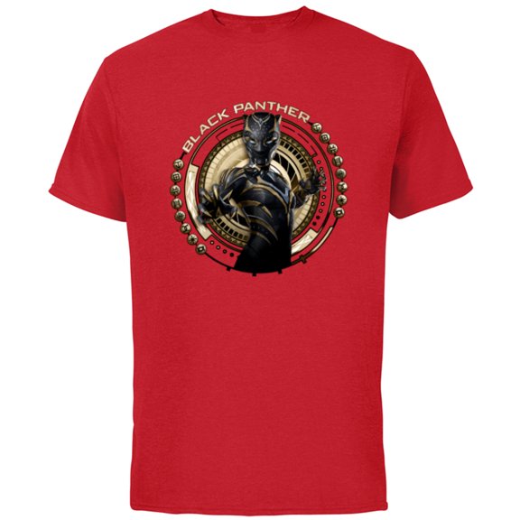 Marvel Black Panther: Wakanda Forever The Panther Lives - Short Sleeve Cotton T-Shirt for Adults - Customized-Red