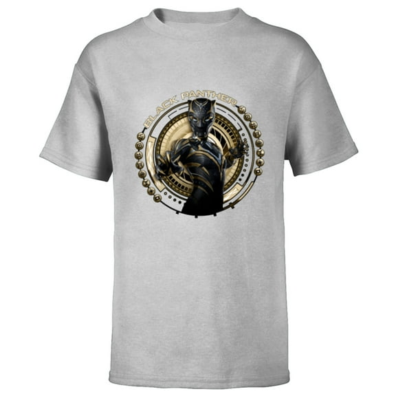 Marvel Black Panther: Wakanda Forever The Panther Lives - Short Sleeve T-Shirt for Kids - Customized-Athletic Heather