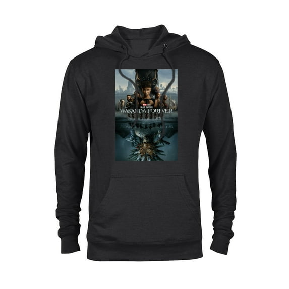 Marvel Black Panther: Wakanda Forever Two Worlds Reflection - Pullover Hoodie for Adults - Customized-Black