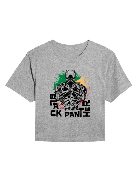 - Black Panther Wakanda - Juniors Cropped Graphic T-Shirt