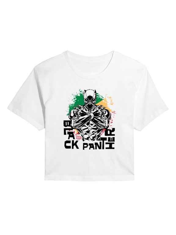 - Black Panther Wakanda - Juniors Cropped Graphic T-Shirt