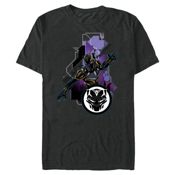 Marvel Black Panther Wakanda Tech Suit and Panther Mask Icon - Short Sleeve Blended T-Shirt for Adults - Customized-Dark Heather