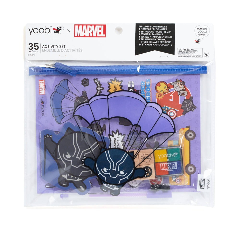Marvel Black Panther Yoobi 25pc Activities Set Pouch Stationary Kit