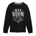 thumbnail image 1 of Marvel - Black Widow Collegiate - Toddler And Youth Long Sleeve Graphic T-Shirt, 1 of 5