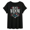 thumbnail image 1 of Marvel - Black Widow Collegiate - Women's Oversized Graphic T-Shirt, 1 of 5