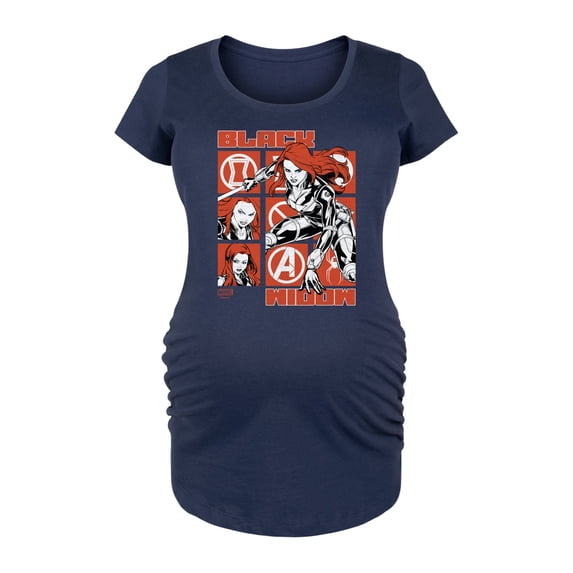 Marvel - Black Widow Grid - Maternity Scoop Neck Graphic T-Shirt