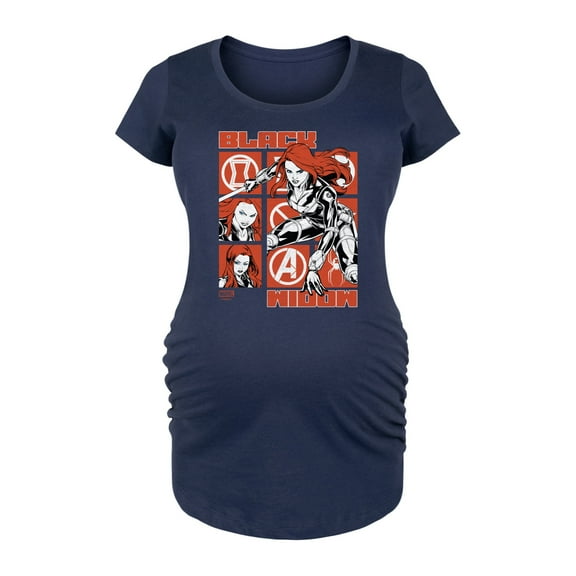 Marvel - Black Widow Grid - Maternity Scoop Neck Graphic T-Shirt