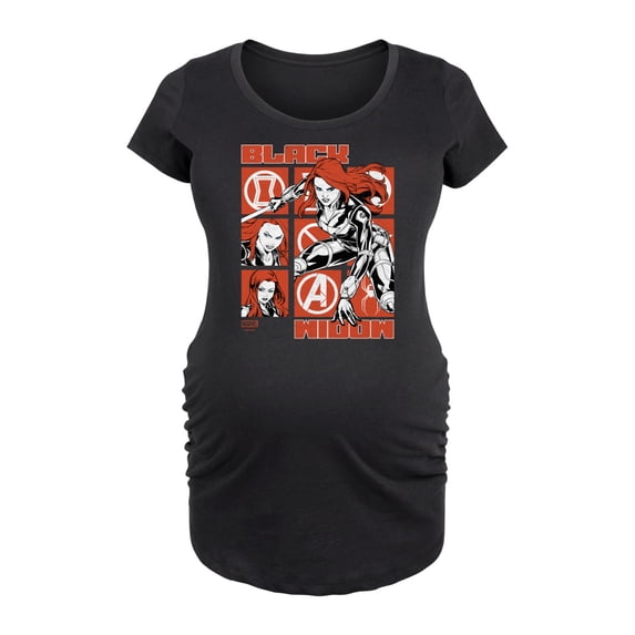 Marvel - Black Widow Grid - Maternity Scoop Neck Graphic T-Shirt
