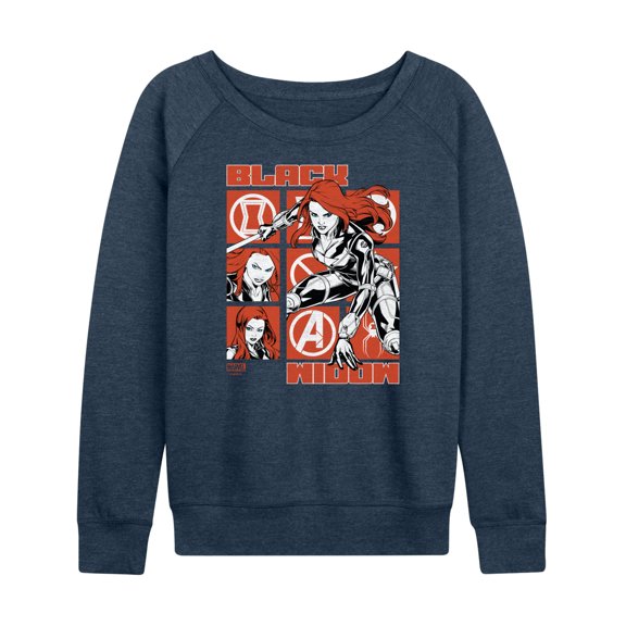 Marvel - Black Widow Grid - Women's French Terry Pullover Sweatshirt