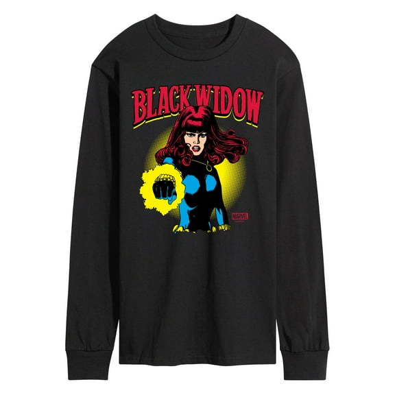 Marvel - Black Widow Logo - Men's Long Sleeve Graphic T-Shirt
