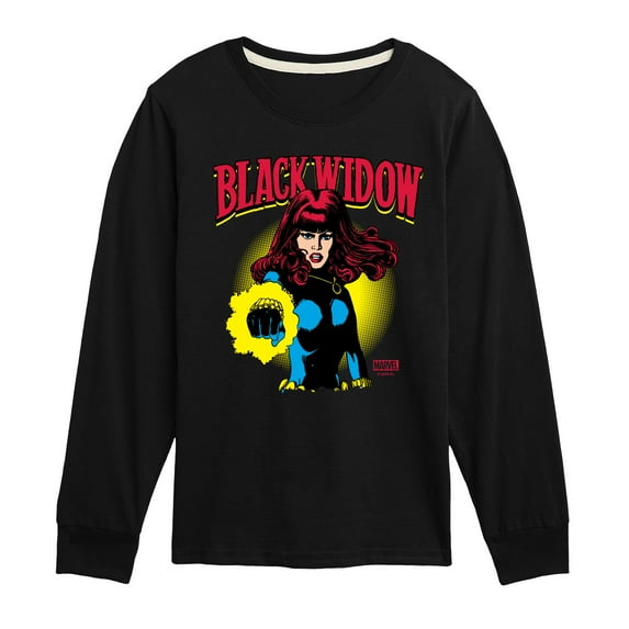 Marvel - Black Widow Logo - Toddler And Youth Long Sleeve Graphic T-Shirt
