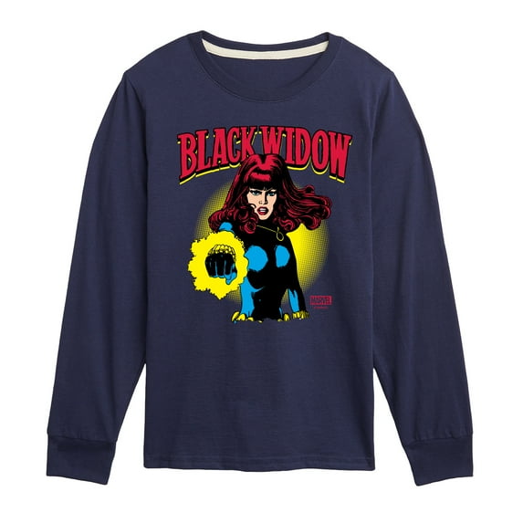 Marvel - Black Widow Logo - Toddler And Youth Long Sleeve Graphic T-Shirt
