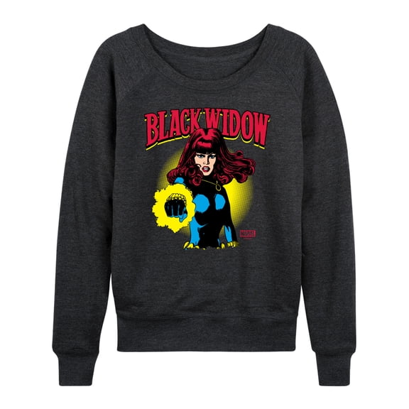 Marvel - Black Widow Logo - Women's French Terry Pullover Long Sleeve Shirt