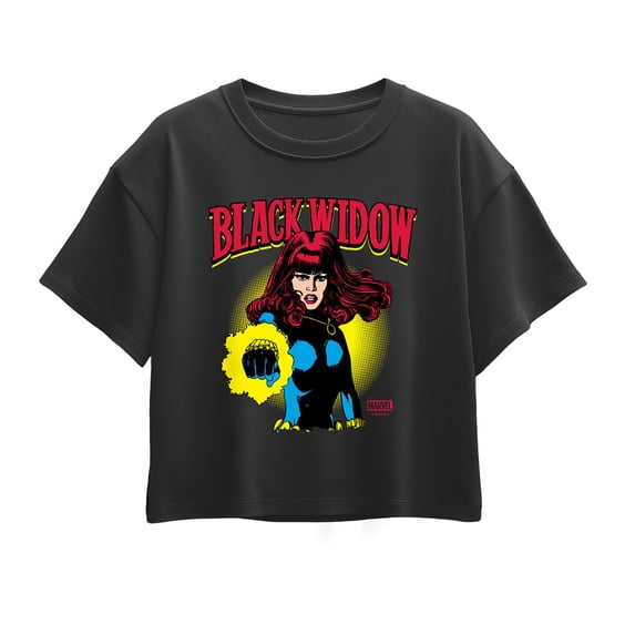 Marvel - Black Widow Logo - Youth Girls Boxy T-Shirt