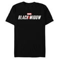 thumbnail image 1 of Marvel Black Widow Movie Logo - Short Sleeve Blended T-Shirt for Adults - Customized-Black, 1 of 5