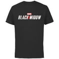 thumbnail image 1 of Marvel Black Widow Movie Logo - Short Sleeve Cotton T-Shirt for Adults - Customized-Black, 1 of 5