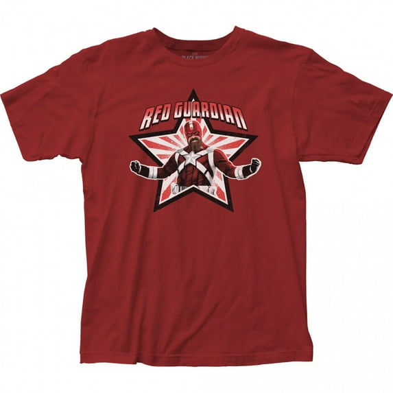 Marvel Black Widow Movie Red Guardian Star T-Shirt-XLarge