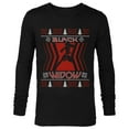 thumbnail image 1 of Marvel Black Widow Natasha Romanoff Holiday Sweater - Long Sleeve T-Shirt for Men - Customized-Black, 1 of 5