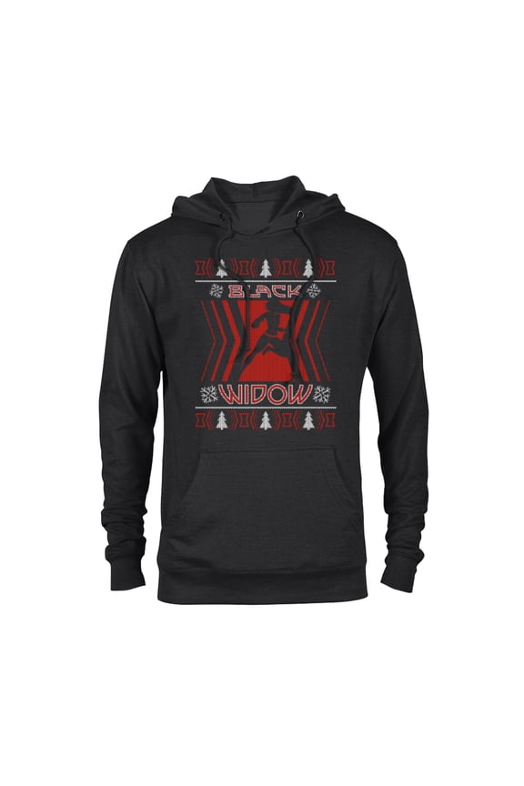 Black Widow Natasha Romanoff Holiday Sweater - Pullover Hoodie for Adults - Customized-Black