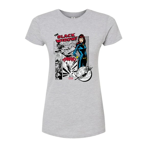 Marvel - Black Widow Panels - Juniors Fitted Graphic T-Shirt