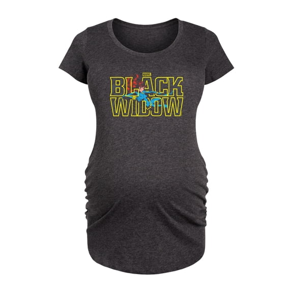 Marvel - Black Widow Type - Maternity Scoop Neck Graphic T-Shirt