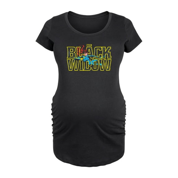 Marvel - Black Widow Type - Maternity Scoop Neck Graphic T-Shirt
