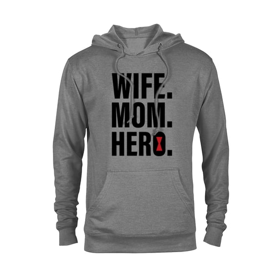 Marvel Black Widow Wife. Mom. Hero - Pullover Hoodie for Adults - Customized-Athletic Heather