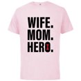 thumbnail image 1 of Marvel Black Widow Wife. Mom. Hero - Short Sleeve Cotton T-Shirt for Adults - Customized-Soft Pink, 1 of 5