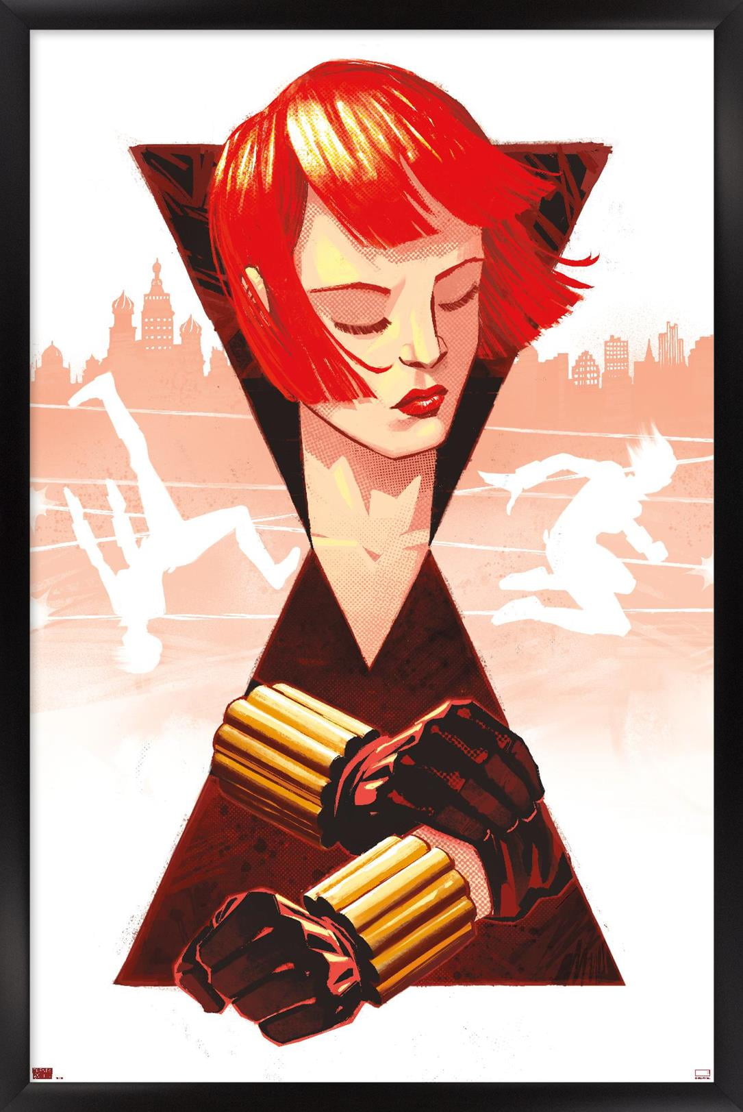 Marvel - Black Widow by Dan Thompson Wall Poster, 14.725" x 22.375", Framed