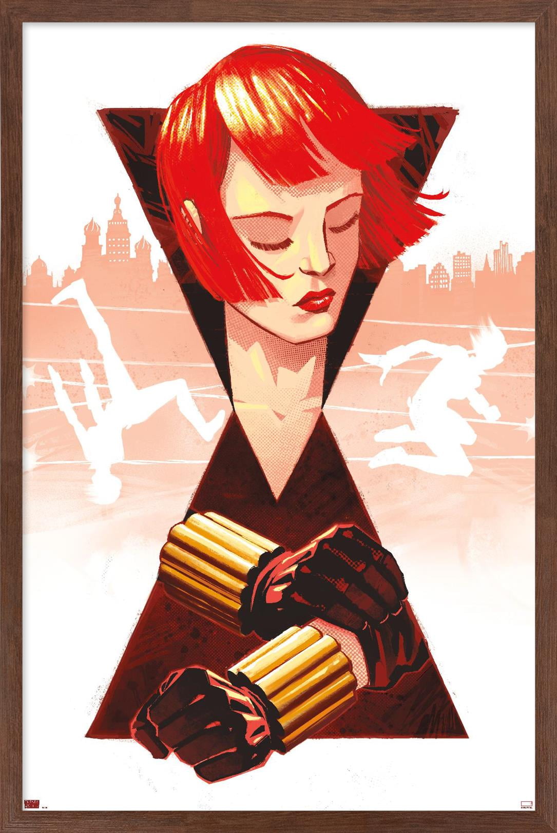 Marvel - Black Widow by Dan Thompson Wall Poster, 14.725" x 22.375", Framed