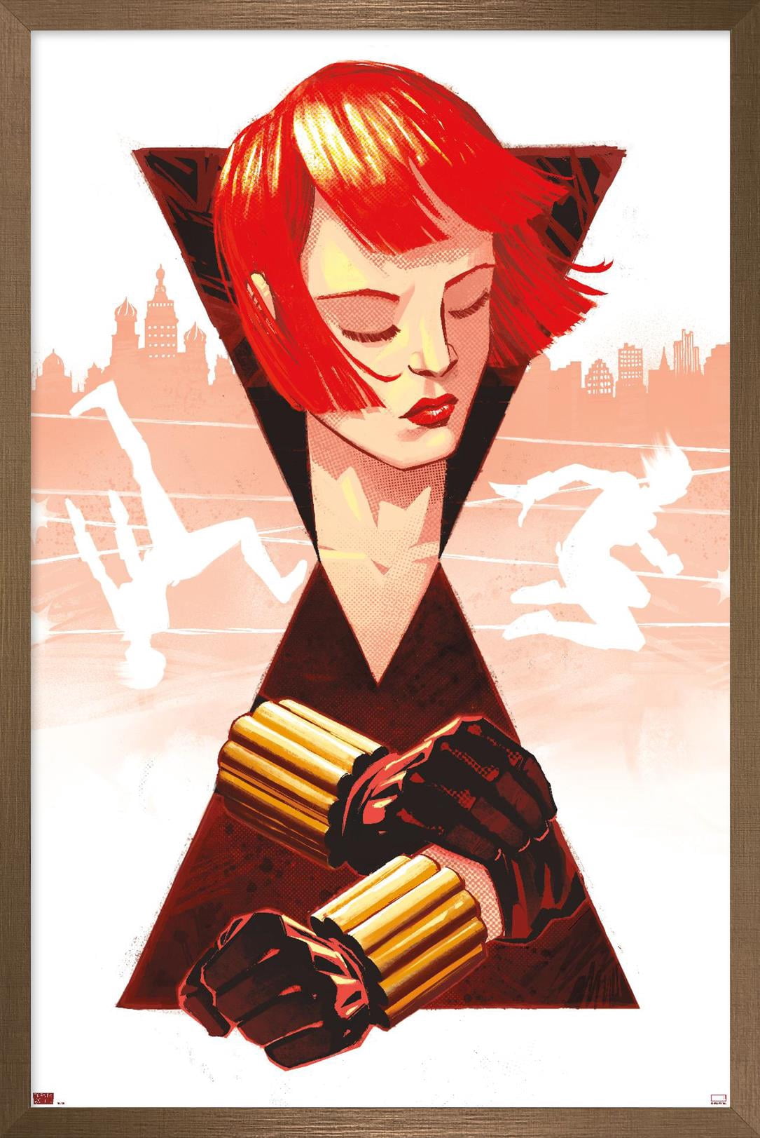 Marvel - Black Widow by Dan Thompson Wall Poster, 22.375" x 34", Framed ...