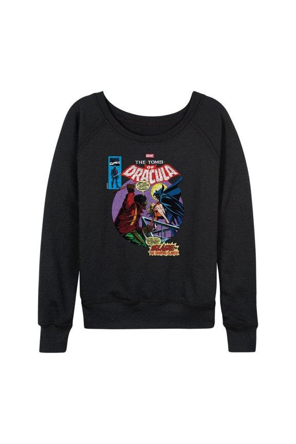 - Blade Comic Book Cover - Women's French Terry Pullover Long Sleeve Shirt
