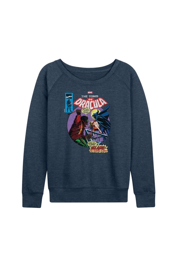 - Blade Comic Book Cover - Women's French Terry Pullover Long Sleeve Shirt