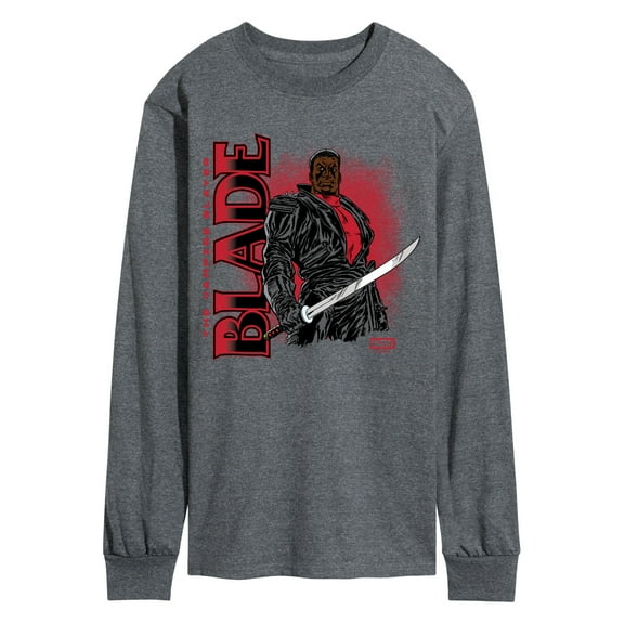 Marvel - Blade With Logo - Men's Long Sleeve Graphic T-Shirt
