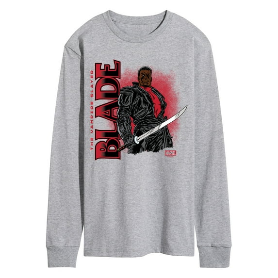 Marvel - Blade With Logo - Men's Long Sleeve Graphic T-Shirt