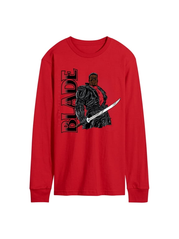 - Blade With Logo Men's Long Sleeve Graphic T-Shirt