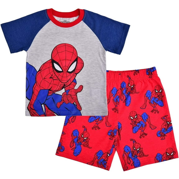 Marvel Boy's 2-Piece Spider-Man Raglan Shirt and Short Set