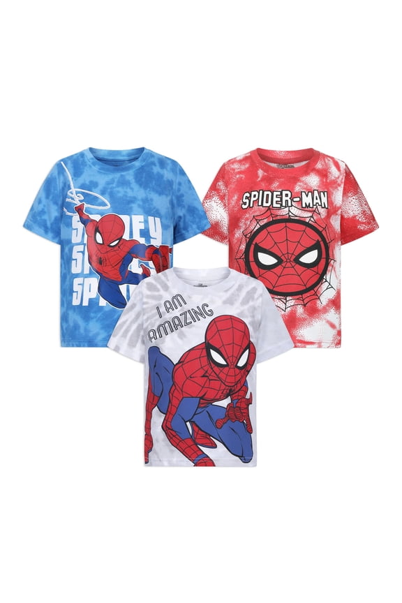 Boy's 3-Pack I Am Amazing Spider-Man Short Sleeve Graphic Tee Shirt Set