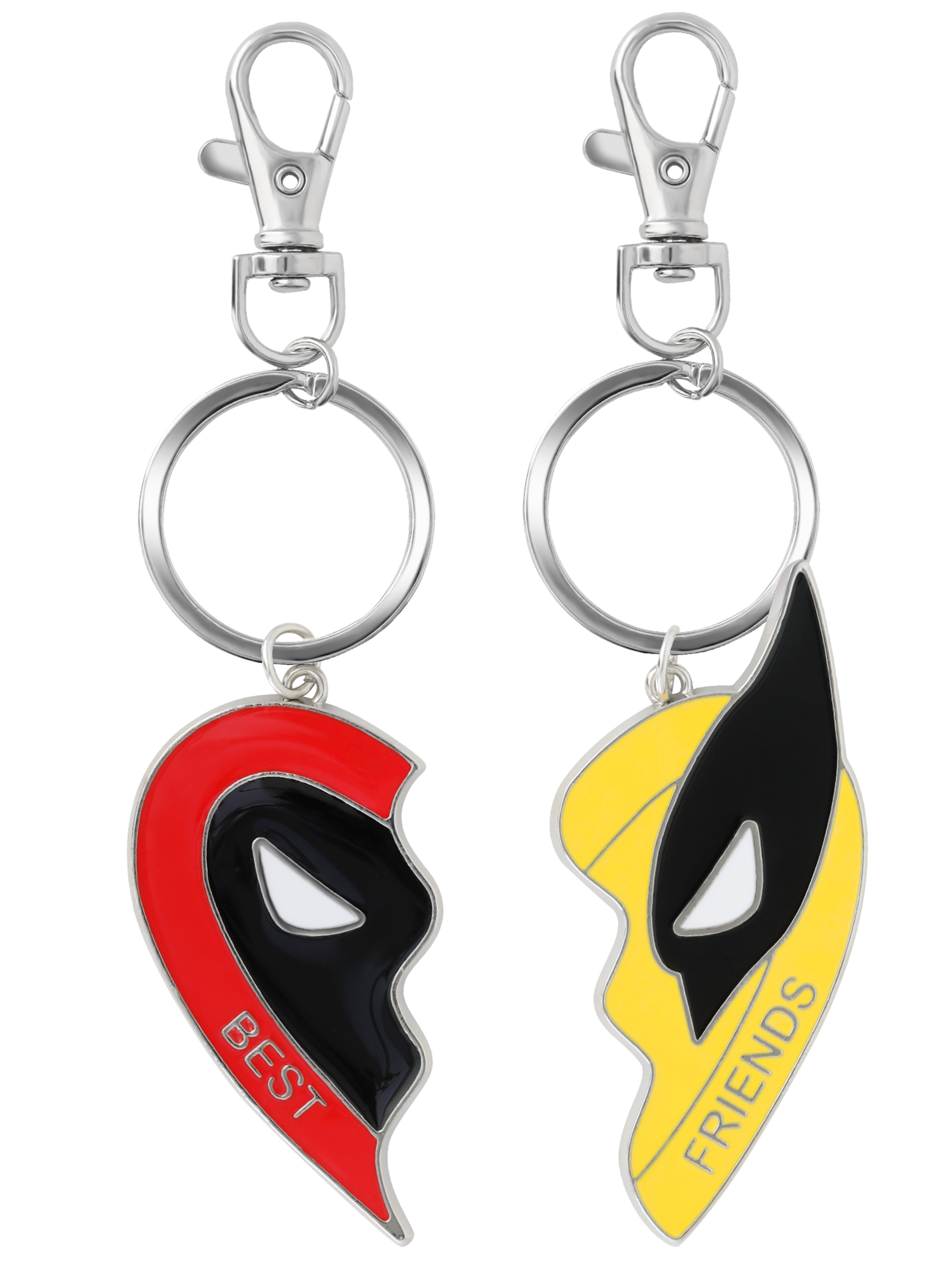 MARVEL Boy's Deadpool x Wolverine Boy's BFF Keychain Charm Set, 2 Pieces